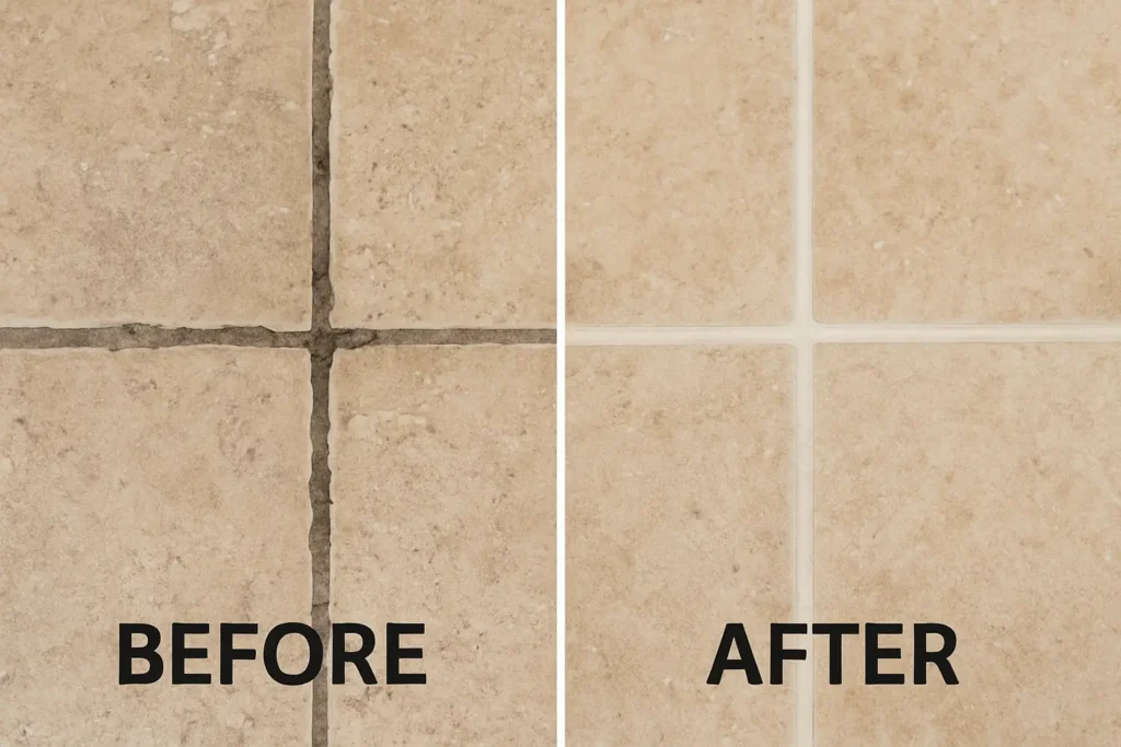 grout repair before and after w grout repair before and after w