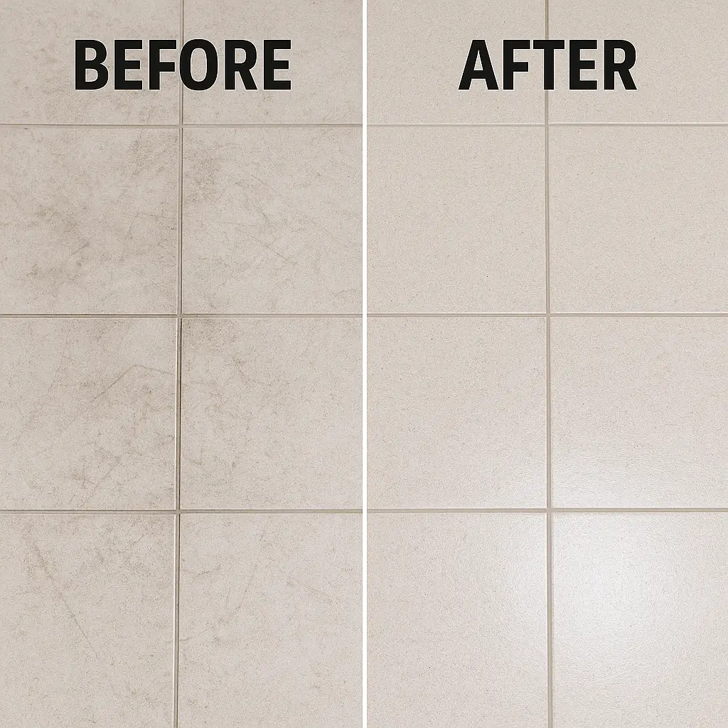 shower and grout cleaning before and after w