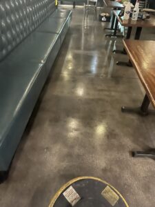 cleaned and polished flooring