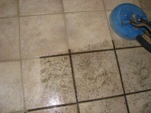 Tile with grout