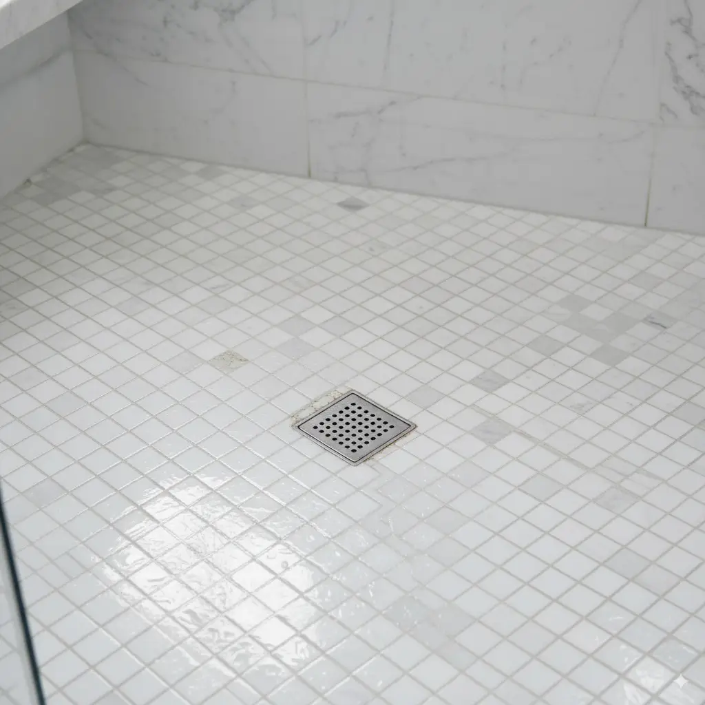 Rexford Before shower grout floor 1 w